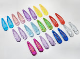 Fashion Jewelry 12 Pcs Dazzling Exquisite Multi Glitter Tic Tac Hair Clips - Sparkling Hair Accessories for Girls & Women